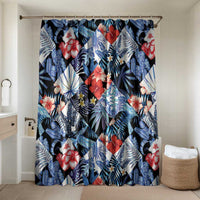 Hawaii Tropicana Blue Pattern Bathroom Set - Polynesian Pride
