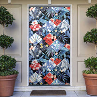 Hawaii Tropicana Blue Pattern Door Cover - Polynesian Pride