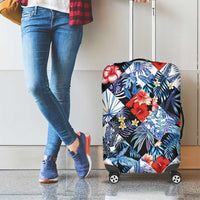 Hawaii Tropicana Blue Pattern Luggage Cover - Polynesian Pride