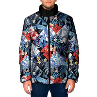 Hawaii Tropicana Blue Pattern Padded Jacket - Polynesian Pride