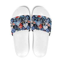 Hawaii Tropicana Blue Pattern Slide Sandals - Polynesian Pride