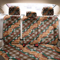 Polynesian Monstera Tiare Floral Back Car Seat Cover Chocolate Brown Tropical Plaid LT01 - Polynesian Pride