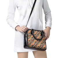 Polynesian Monstera Tiare Floral Shoulder Handbag Chocolate Brown Tropical Plaid - Polynesian Pride