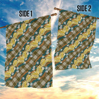 Polynesian Monstera Tiare Floral Garden Flag Yellow Tropical Plaid LT01 - Polynesian Pride
