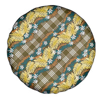 Polynesian Monstera Tiare Floral Spare Tire Cover Yellow Tropical Plaid LT01 - Polynesian Pride
