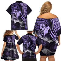 Polynesian Women Day 2024 Family Matching Off Shoulder Short Dress and Hawaiian Shirt Hibiscus Girl Tribal LT01 - Polynesian Pride
