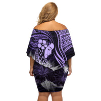 Polynesian Women Day 2024 Family Matching Off Shoulder Short Dress and Hawaiian Shirt Hibiscus Girl Tribal LT01 - Polynesian Pride