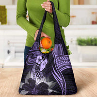Polynesian Women Day 2024 Grocery Bag Hibiscus Girl Tribal