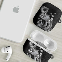 Hawaii Mermaid Monotone AirPods Case Polynesian Pattern Fish Hook