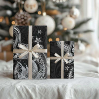 Hawaii Mermaid Monotone Wrapping Paper Polynesian Pattern Fish Hook