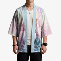 Hawaii Mermaid Sweet Pastel Kimono Polynesian Pattern Fish Hook