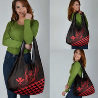 King Kamehameha Day Grocery Bag Kakau Polynesian Pattern