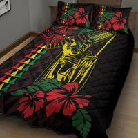 King Kamehameha Day Quilt Bed Set Hawaii Kakau Reggae