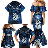 Personalized Maori Matariki Manaia Family Matching Mermaid Dress and Hawaiian Shirt Maori Kowhaiwhai Pattern Galaxy LT01 - Polynesian Pride