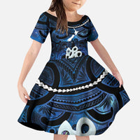 Personalized Maori Matariki Manaia Family Matching Puletasi and Hawaiian Shirt Maori Kowhaiwhai Pattern Galaxy
