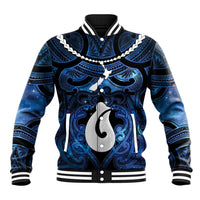 Personalized Maori Matariki Hei Matau Baseball Jacket Maori Kowhaiwhai Pattern Galaxy