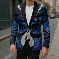 Personalized Maori Matariki Hei Matau Blazer Maori Kowhaiwhai Pattern Galaxy