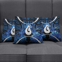 Maori Matariki Hei Matau Pillow Cover Maori Kowhaiwhai Pattern Galaxy