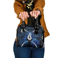 Maori Matariki Hei Matau Shoulder Handbag Maori Kowhaiwhai Pattern Galaxy