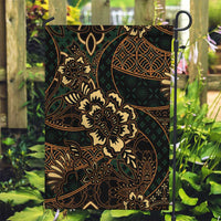 Indonesian Batik Pattern Vintage Brown Garden Flag