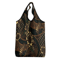 Indonesian Batik Pattern Vintage Brown Grocery Bag