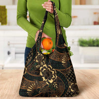 Indonesian Batik Pattern Vintage Brown Grocery Bag