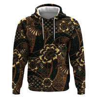 Indonesian Batik Pattern Vintage Brown Hoodie