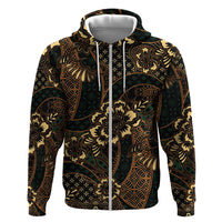 Indonesian Batik Pattern Vintage Brown Hoodie