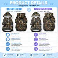 Indonesian Batik Pattern Vintage Brown Pet Hoodie