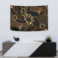 Indonesian Batik Pattern Vintage Brown Tapestry