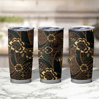 Indonesian Batik Pattern Vintage Brown Tumbler Cup