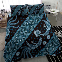 Indonesia Batik Pattern Bedding Set Blue Version