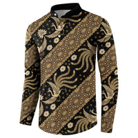 Indonesia Batik Pattern Button Sweatshirt Gold Version