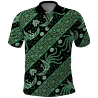Indonesia Batik Pattern Polo Shirt Green Version