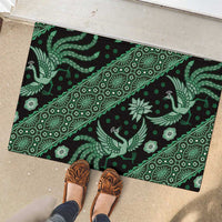 Indonesia Batik Pattern Rubber Doormat Green Version