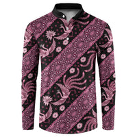 Indonesia Batik Pattern Button Sweatshirt Pink Version
