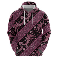 Indonesia Batik Pattern Hoodie Pink Version