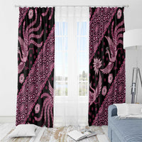 Indonesia Batik Pattern Window Curtain Pink Version