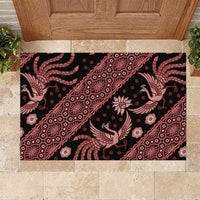 Indonesia Batik Pattern Rubber Doormat Red Version