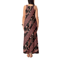 Indonesia Batik Pattern Tank Maxi Dress Red Version