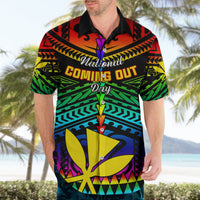 Personalised Hawaii Hawaiian Shirt Kanaka Maoli Kakau 2023 National Coming Out Day LT01 - Polynesian Pride