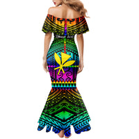 Personalised Hawaii Mermaid Dress Kanaka Maoli Kakau 2023 National Coming Out Day LT01 - Polynesian Pride