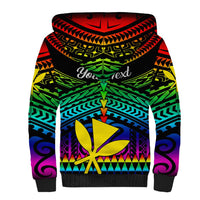 Personalised Hawaii Sherpa Hoodie Kanaka Maoli Kakau 2023 National Coming Out Day LT01 - Polynesian Pride