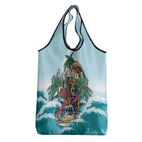 Aloha Hawaii Skeleton Grocery Bag Tropical Summer Vibe