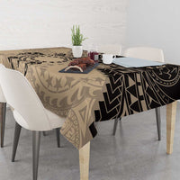 Cook Islands Turtle Tablecloth Stars and Hibiscus - Beige