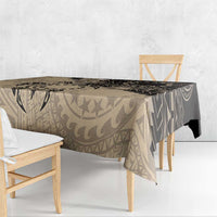 Cook Islands Turtle Tablecloth Stars and Hibiscus - Beige