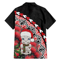 New Zealand Christmas Meri Kirihimete Family Matching Long Sleeve Bodycon Dress and Hawaiian Shirt Santa Hei Tiki Pohutukawa LT01 - Polynesian Pride