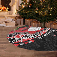 New Zealand Christmas Meri Kirihimete Tree Skirt Santa Hei Tiki Pohutukawa