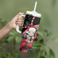New Zealand Christmas Meri Kirihimete Tumbler With Handle Santa Hei Tiki Pohutukawa