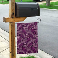 Royal Purple Monstera Garden Flag Polynesian Tribal Pattern - Polynesian Pride